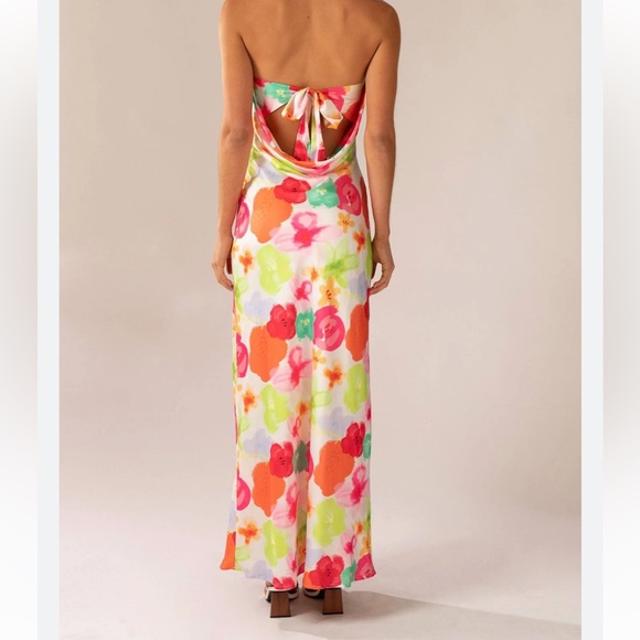 Peppermayo No Service Satin Maxi Dress - Blurred Blossom - Picture 2 of 9